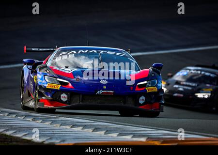 Zandvoort, Niederlande. Oktober 2023. 14 LAPPALAINEN Konsta FIN, ALTOE Giacomo ITA, Emil Frey Racing, Ferrari 296 GT3, Action während der GT World Challenge Europe powered by AWS 2023, vom 13. Bis 15. Oktober 2023 auf dem Zandvoort Circuit, in Zandvoort, Niederlande - Foto Grégory Lenormand/DPPI Credit: DPPI Media/Alamy Live News Credit: DPPI Media/Alamy Live News Stockfoto