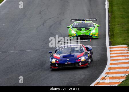 Zandvoort, Niederlande. Oktober 2023. 14 LAPPALAINEN Konsta FIN, ALTOE Giacomo ITA, Emil Frey Racing, Ferrari 296 GT3, Action während der GT World Challenge Europe powered by AWS 2023, vom 13. Bis 15. Oktober 2023 auf dem Zandvoort Circuit, in Zandvoort, Niederlande - Foto Grégory Lenormand/DPPI Credit: DPPI Media/Alamy Live News Credit: DPPI Media/Alamy Live News Stockfoto