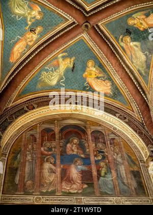 Taddo di Bartolo Fresko der Capella dei Signori, Palazzo Pubblico, Siena Stockfoto