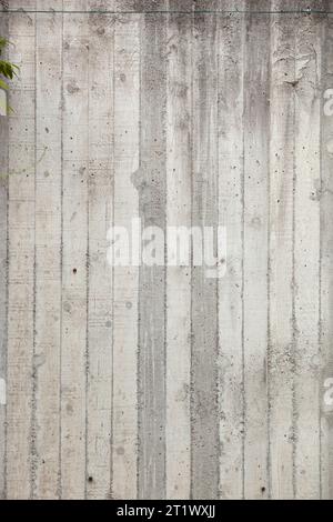 Grauer Holzdielen-Zaun. Textur. Hintergrund für die Konstruktion. Vertikal. Hochwertige Fotos Stockfoto