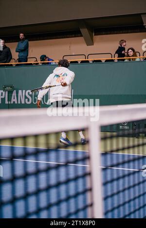 Stockholm, Schweden. Oktober 2023. Stockholm, Kungliga tennishallen, Kindertag. Elias Ymer Credit: Daniel Bengtsson/Alamy Live News Stockfoto