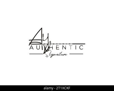 AY-Signature-Logo-Vorlagenvektor. Stock Vektor