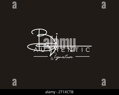 VEKTOR für BI-Signatur-Logo-Vorlage. Stock Vektor