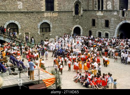 Frankreich. Katalanisches Volksfest im Palast der Könige von Mallorca, Perpignan, Roussillon Stockfoto