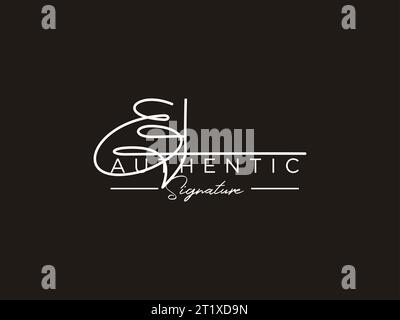 EL Signature Logo-Vorlage Vektor. Stock Vektor