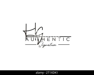 HC Signature Logo Template Vector (Vorlagenvektor für das HC-Logo) Stock Vektor