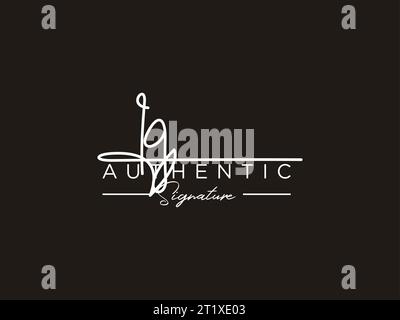 Vektor für die Vorlage für das IG-Signature-Logo. Stock Vektor