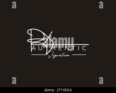 VEKTOR der VORLAGE FÜR DAS PX-Signature-Logo. Stock Vektor