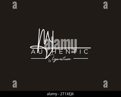 VORLAGENVEKTOR FÜR DAS ML-Signature-Logo. Stock Vektor