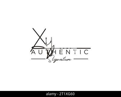 Vektor der XY-Signatur-Logo-Vorlage. Stock Vektor