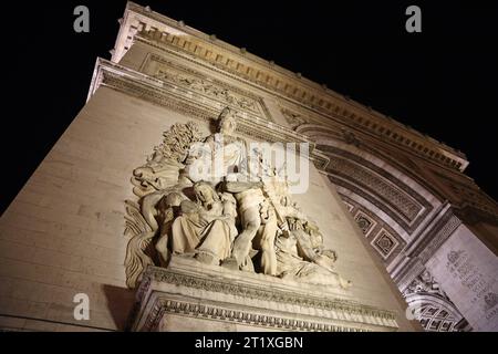 Relief des Triumphbogens, Paris, Frankreich Stockfoto