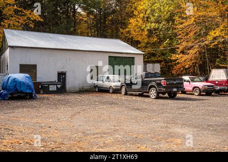 Eine Garage in der ländlichen Stadt Templeton, Massachusetts Stockfoto