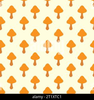 Nahtloses Muster mit Pilzen. Vektorhintergrund. Stock Vektor