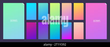 Weiche Pastell Verlauf glatte und lebendige Farbe Hintergrund für Geräte, pc und moderne Smartphone-Bildschirm weiche Pastell Farbe Hintergründe Vektor ux und Stock Vektor