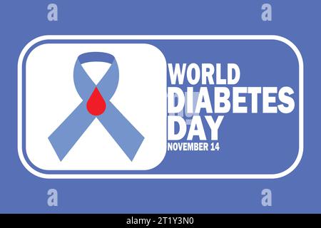 Weltdiabetestag Vektor-Illustration. November: Geeignet für Grußkarten, Poster und Banner. Stock Vektor