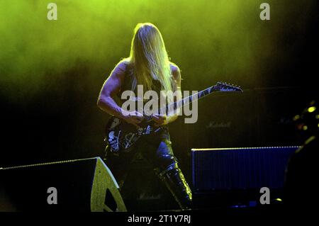 Mailand Italien 11.06.2000: Der Gitarrist Jeff Hanneman von der Slayer-Band The Gods of Metal Festival im Stadio Brianteo Stockfoto