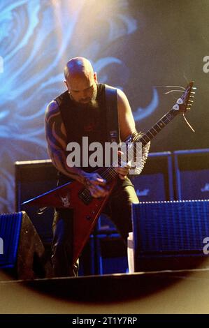 Mailand Italien 11.06.2000: Der Gitarrist Kerry King von der Slayer-Band The Gods of Metal Festival im Stadio Brianteo Stockfoto