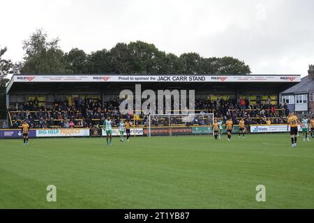 Southport V Gloucester City 14. Oktober 2023 Big Help Stadium .Southport. Vanarama National League North. Allgemeine Ansicht des Jack Carr Stands Foto von Alan Edwards für f2images Stockfoto