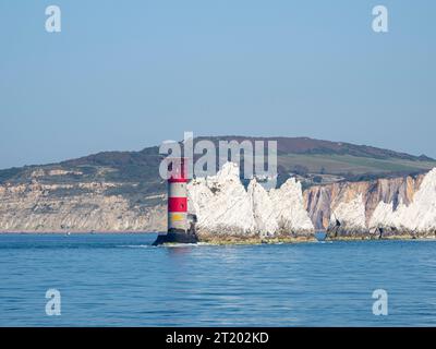 Die Needles Landzunge auf der Isle of Wight Stockfoto