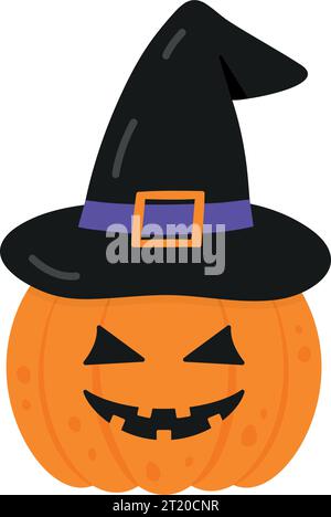 Niedliche gruselige halloween Kürbis Vektor Illustration Stock Vektor