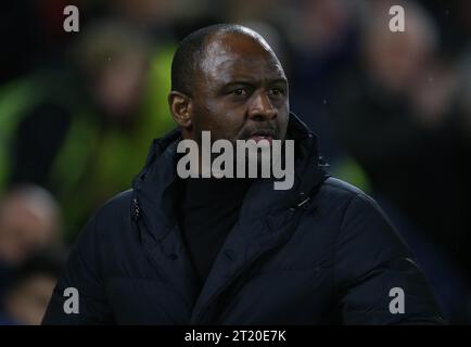 Crystal Palace hat bestätigt, dass Patrick Vieria seinen Posten als Manager im Crystal Palace am 17. März 2023 verlassen hat. - Brighton & Hove Albion V Crystal Palace, Premier League, das AMEX Community Stadium, Brighton, Großbritannien - 15. März 2023. Nur redaktionelle Verwendung – es gelten Einschränkungen für DataCo Stockfoto