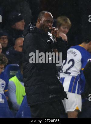 Crystal Palace hat bestätigt, dass Patrick Vieria seinen Posten als Manager im Crystal Palace am 17. März 2023 verlassen hat. - Brighton & Hove Albion V Crystal Palace, Premier League, das AMEX Community Stadium, Brighton, Großbritannien - 15. März 2023. Nur redaktionelle Verwendung – es gelten Einschränkungen für DataCo Stockfoto