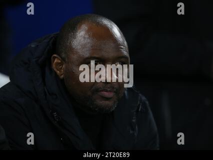 Crystal Palace hat bestätigt, dass Patrick Vieria seinen Posten als Manager im Crystal Palace am 17. März 2023 verlassen hat. - Brighton & Hove Albion V Crystal Palace, Premier League, das AMEX Community Stadium, Brighton, Großbritannien - 15. März 2023. Nur redaktionelle Verwendung – es gelten Einschränkungen für DataCo Stockfoto