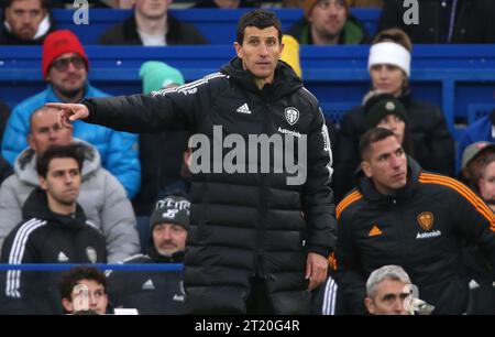 Javi Gracia Manager von Leeds United. - Chelsea / Leeds United, Premier League, Stamford Bridge Stadium, London, UK - 4. März 2023. Nur redaktionelle Verwendung – es gelten Einschränkungen für DataCo Stockfoto