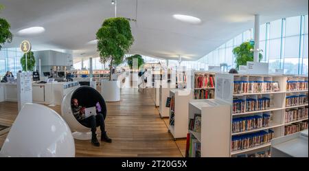 Helsinki Library Oodi Interior Stockfoto