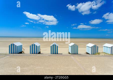 Neufchatel-Hardelot (Nordfrankreich): Strandhütten am Strand von Hardelot-Plage Stockfoto
