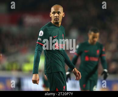 Fabinho aus Liverpool. - Brentford gegen Liverpool, Premier League, Brentford Community Stadium, London, UK - 2. Januar 2023 nur redaktionelle Verwendung - es gelten Einschränkungen für DataCo Stockfoto