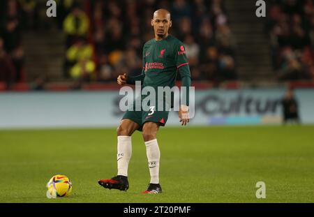 Fabinho aus Liverpool. - Brentford gegen Liverpool, Premier League, Brentford Community Stadium, London, UK - 2. Januar 2023 nur redaktionelle Verwendung - es gelten Einschränkungen für DataCo Stockfoto