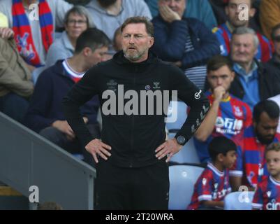 Ralph Hasenhuttl Manager von Southampton sieht enttäuscht und deprimiert aus. - Crystal Palace V Southampton, Premier League, Selhurst Park, Croydon, Großbritannien - 29. Oktober 2022 nur redaktionelle Verwendung - DataCo-Einschränkungen gelten Stockfoto