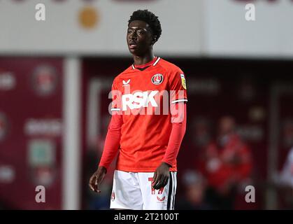 Jesuran Rak-Sakyi von Charlton Athletic. - Charlton Athletic V Exeter City, Sky Bet League One, The Valley Stadium, London, UK - 11. Oktober 2022 nur redaktionelle Verwendung - es gelten Einschränkungen von DataCo Stockfoto