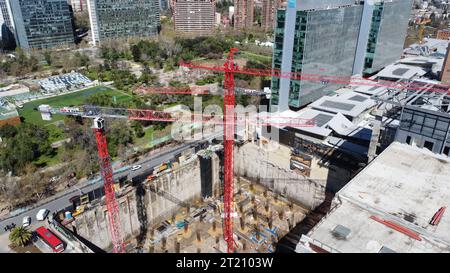 Antennen des Mall Parque Arauco in Las Condes, Santiago, Chile Stockfoto