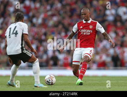 Gabriel von Arsenal. - Arsenal gegen Fulham, Premier League, Emirates Stadium, London, UK - 27. August 2022 nur redaktionelle Verwendung - es gelten Einschränkungen bei DataCo Stockfoto