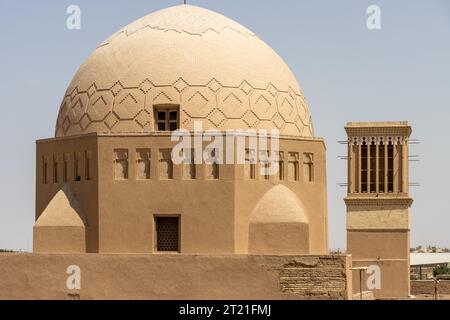 Die Stadt Yazd im Allgemeinen, Iran. Seit 2017 wird die historische Stadt Yazd von der UNESCO zum Weltkulturerbe erklärt Stockfoto