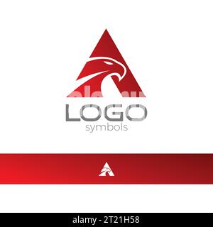 Letter A Adlerkopf Logo Eagle. Initial A Stock Vektor