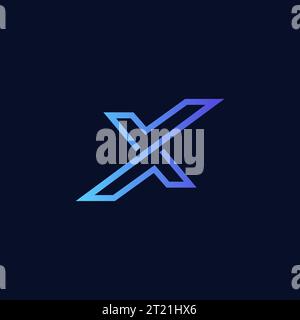 Modernes Design mit Letter X-Logo. Symbol für das erste X-Logo Stock Vektor