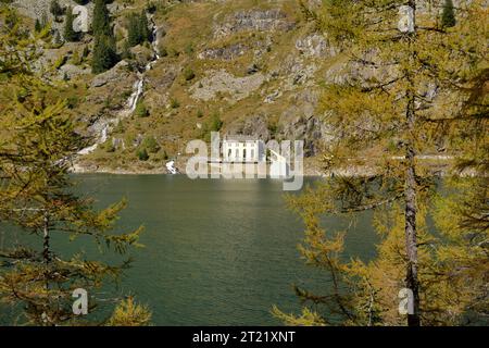 Wasserkraftwerk Campliccioli, Antrona-Tal Piemont Italien Stockfoto