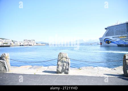 Sehenswürdigkeiten Stavanger, Maloy, Nordfjordeid City in Norwegen Stockfoto