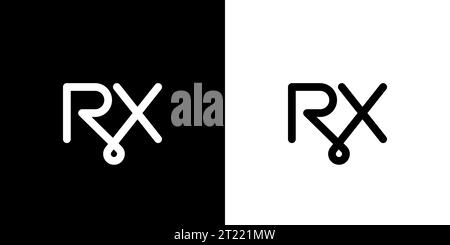 RX-Logo, RX-Monogramm, ursprüngliches RX-Logo, Letter RX-Logo, Symbol, Vektor Stock Vektor