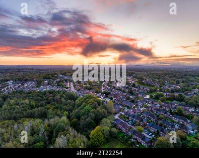 Prestwich und Heaton Park im Herbst Stockfoto