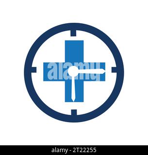 Medizinisches Logo Gesundheit Symbol isoliert auf weißem Hintergrund. Designvorlage Für Flaches Vektor-Logo Stock Vektor