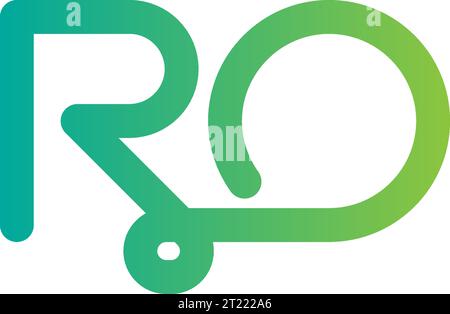 RO-Logo, RO-Monogramm, ursprüngliches RO-Logo, Letter RO-Logo, Symbol, Vektor Stock Vektor