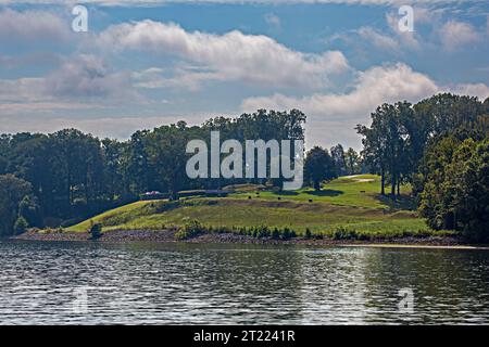 Fort Donelson, Dover, Tennessee. Konföderiertes Fort am Ufer des Cumberland River, Schauplatz der Schlacht von Fort Donelson, Februar 1862 Stockfoto