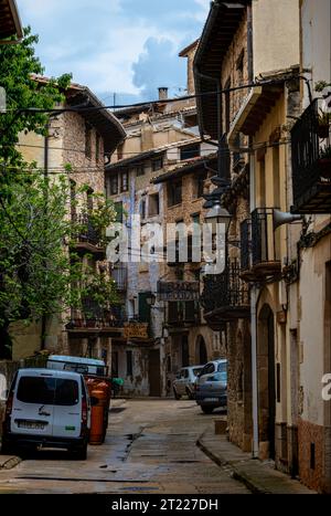 Straßen von Beceite (Beseit), Teruel, Aragon, Spanien Stockfoto