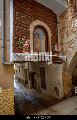 Straßen von Beceite (Beseit), Teruel, Aragon, Spanien Stockfoto