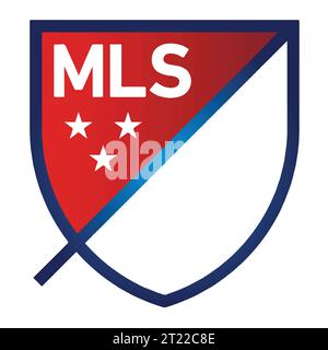MLS Fußball Liga Buntes Logo USA Profi Fußball Liga System, Vektor-Illustration abstraktes Bild Stock Vektor