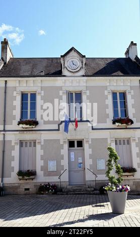 Die mairie bei Chenonceaux, einem Dorf in der touristischen Region des Loire-Tals in Frankreich. Die Hauptattraktion des Dorfes ist das Château de Chenonceau. Stockfoto